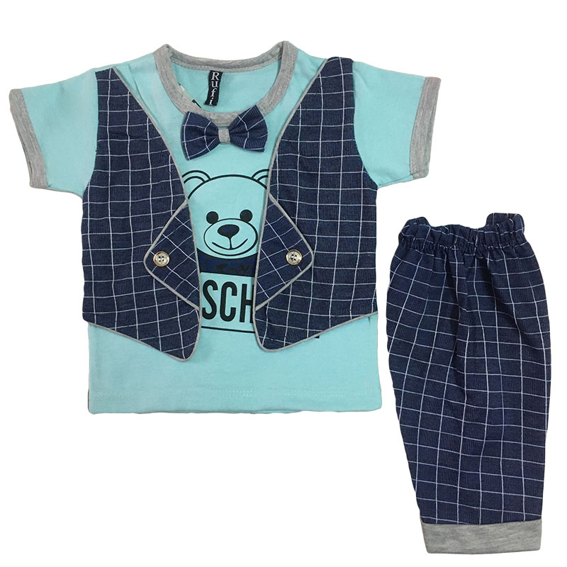 Boys Blue Dual color Shirt & Short