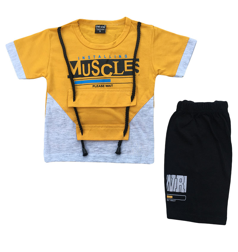 Muscle Boys Yellow T-Shirt & Short