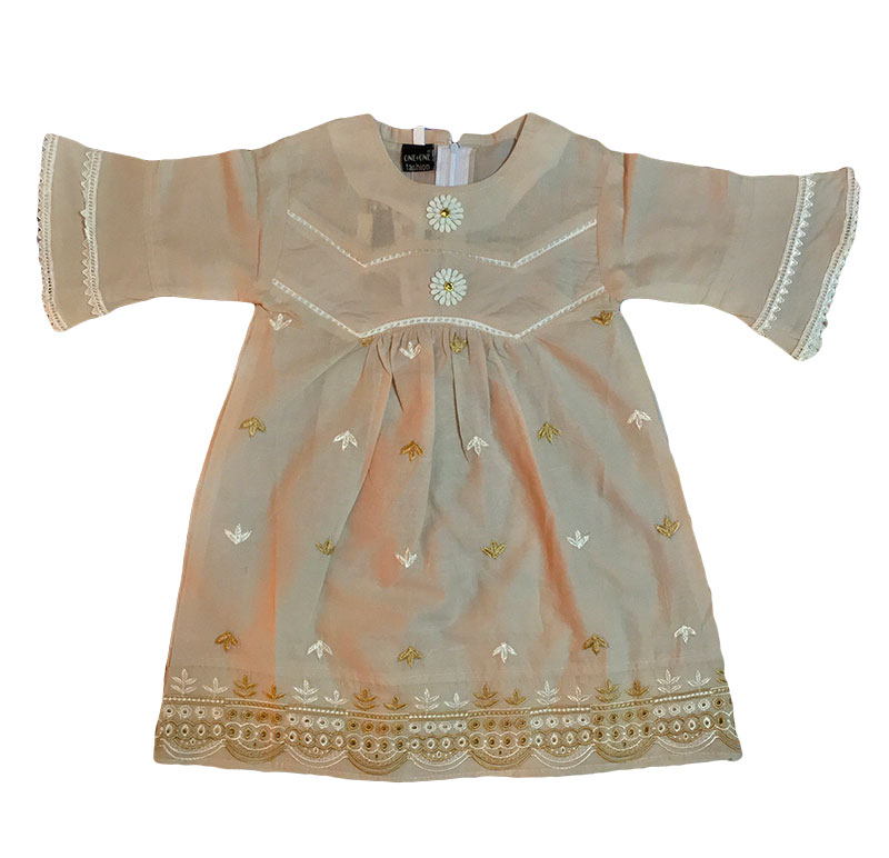 Embroidery Kurta Pajama Light Brown Color